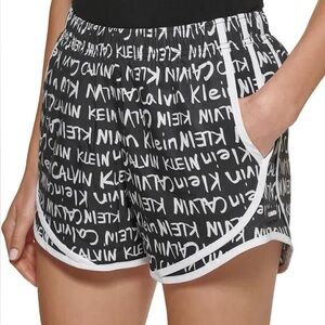 Calvin Klein Black and White Running Shorts